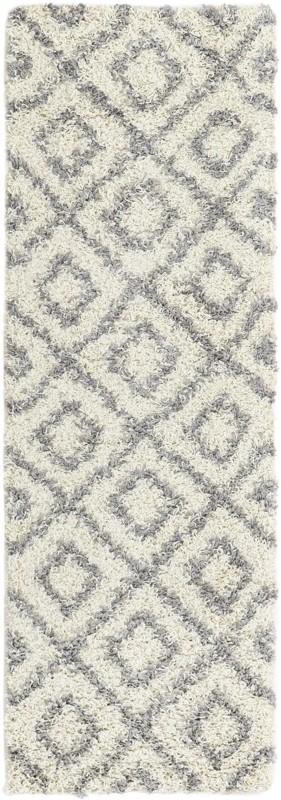 Brock · Diamond Shag Rug, ivory