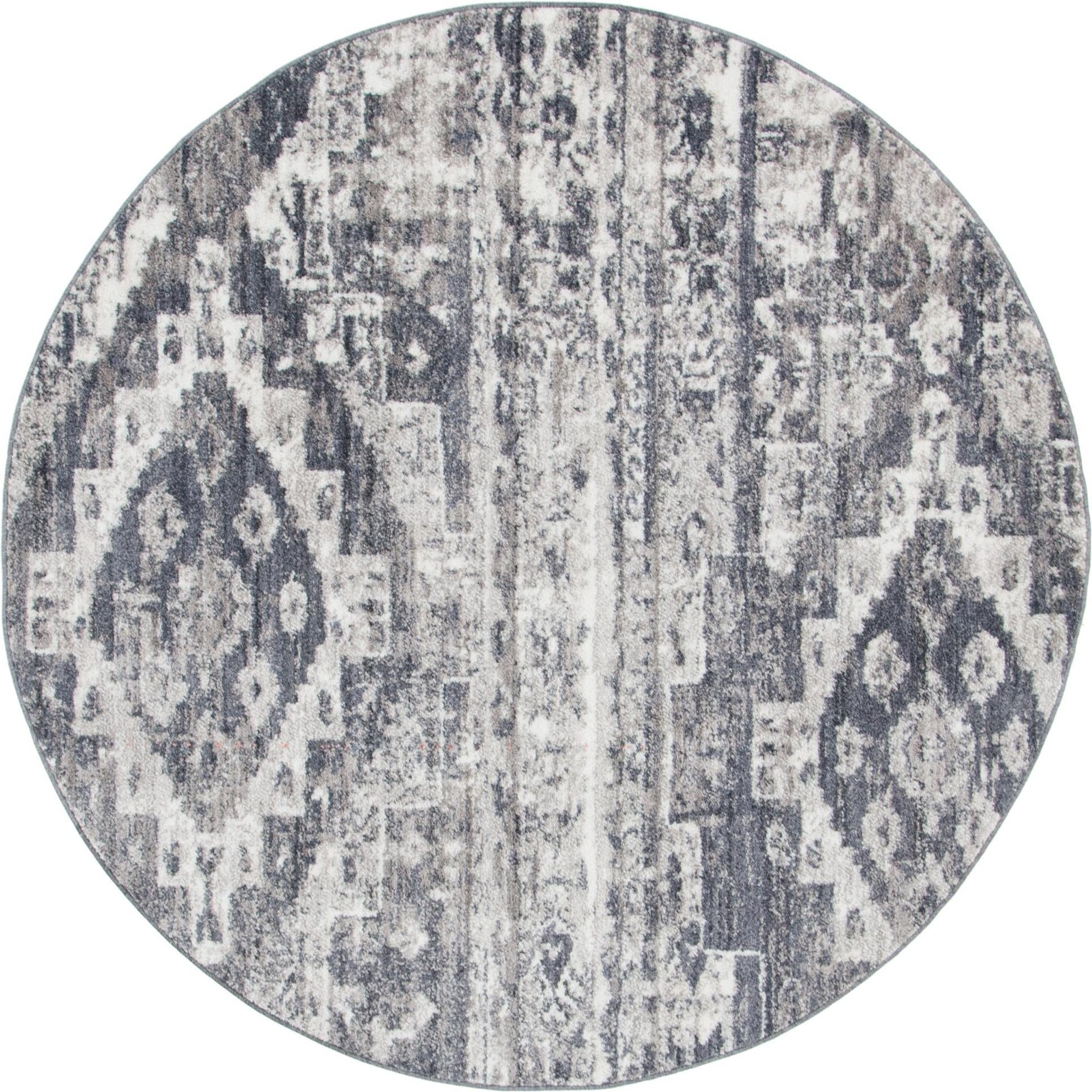 5' x 5' Quinn · Abstract rug, gray