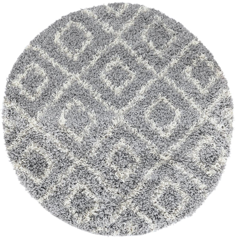 3' 3 x 3' 3 Brock · Diamond Shag Rug, gray