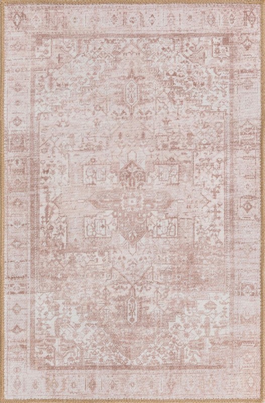 Clive · Border Washable Rug, beige