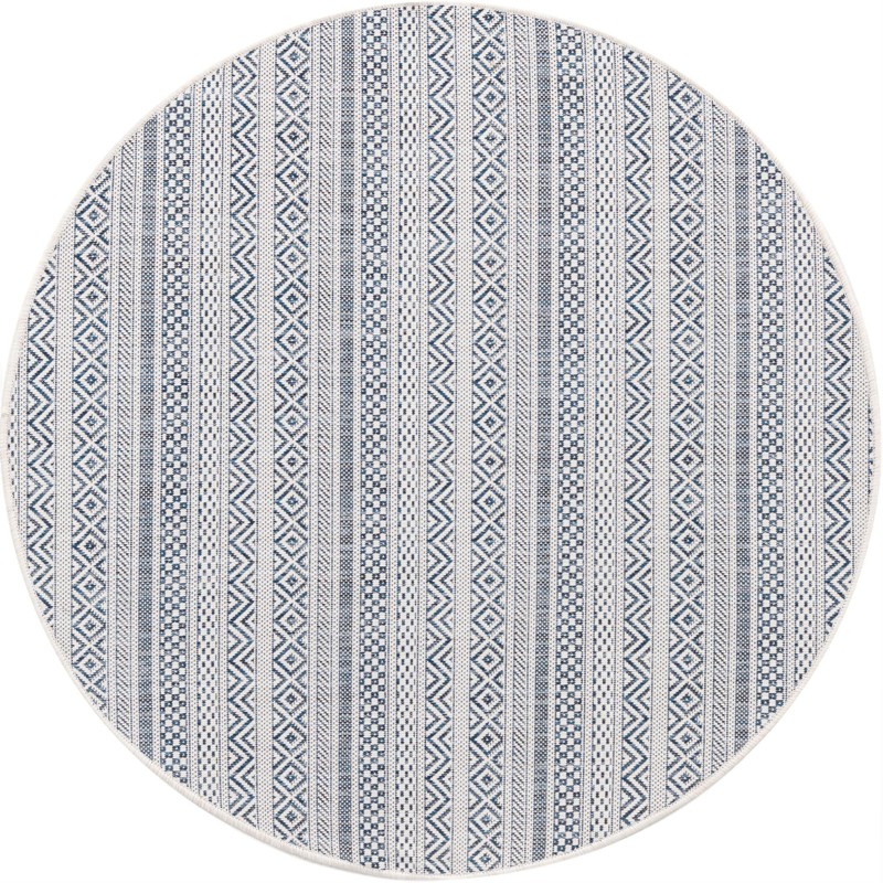 4' x 4' Merlin · Chevron Outdoor Rug, light blue