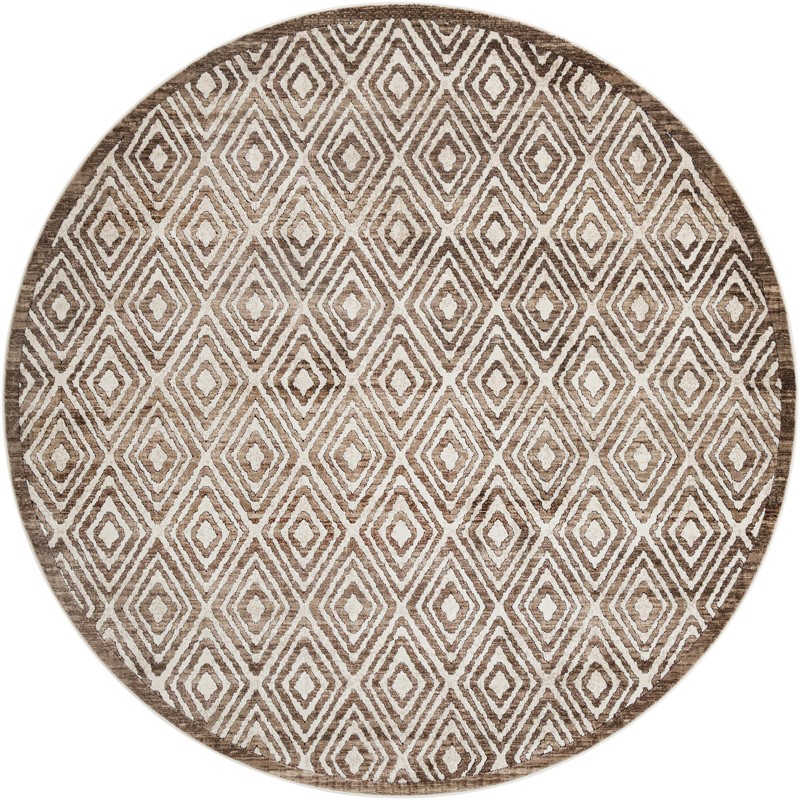 10' x 10' Brattleboro · Diamond rug, chocolate and beige