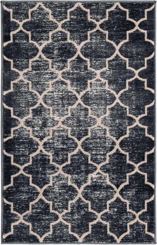 2' x 3' Dallimore · Trellis rug, navy and ivory