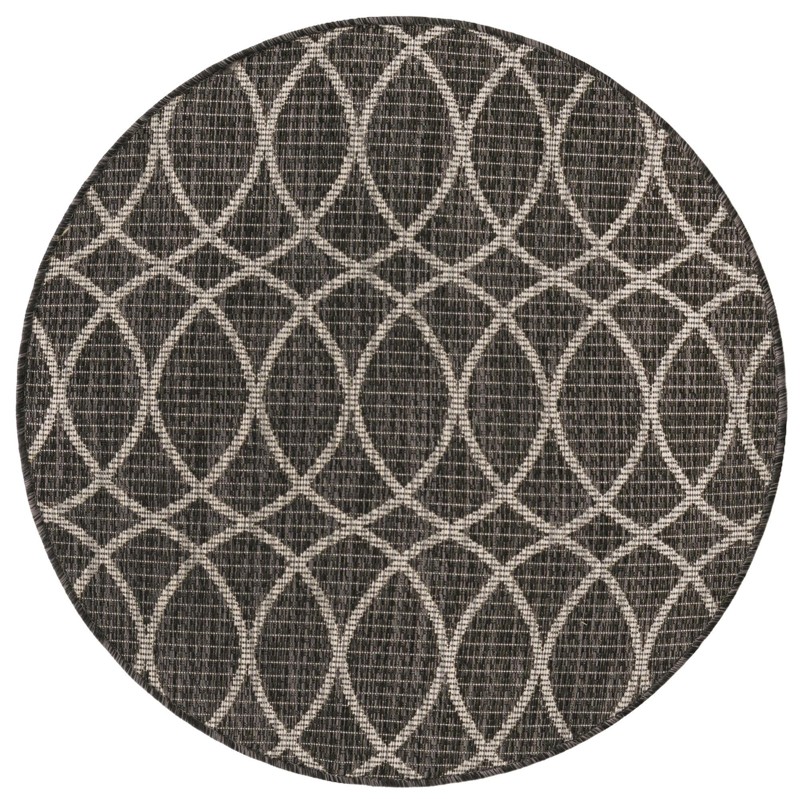 Atkins · Geometric Outdoor Rug, charcoal