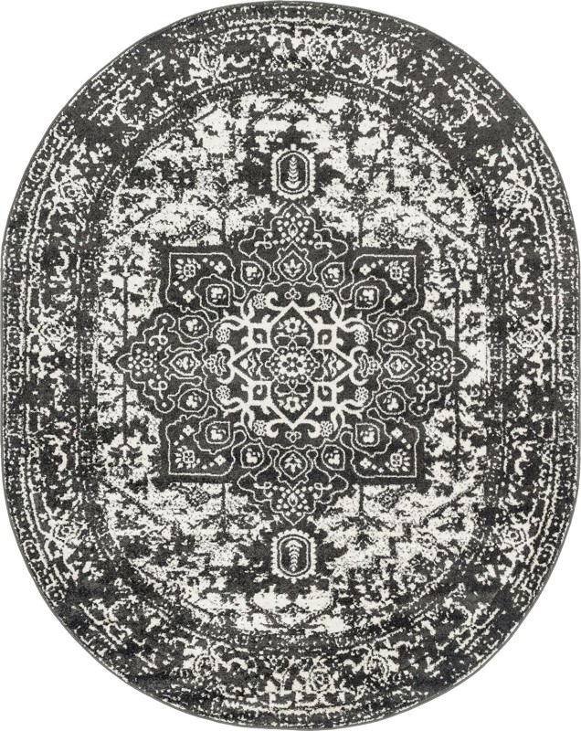 7' 10 x 10' Birch · Border rug, gray