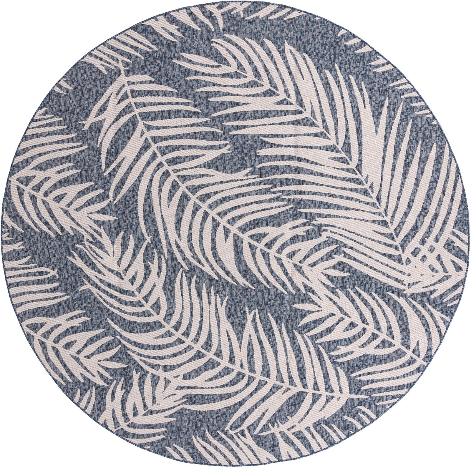 10' 8 x 10' 8 Moody · Floral / botanical Outdoor Rug, blue