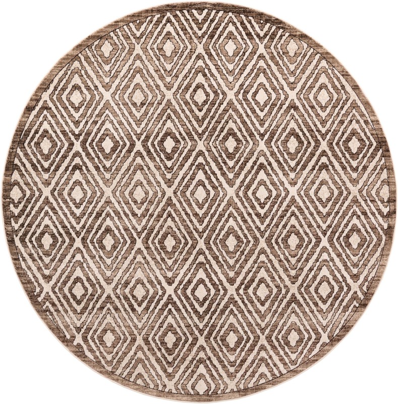 7' 10 x 7' 10 Brattleboro · Diamond rug, chocolate brown