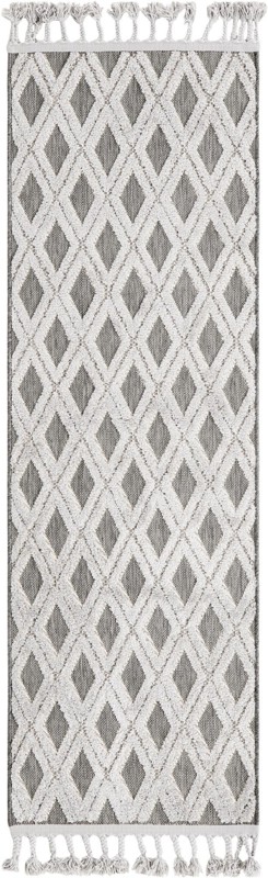 2' x 6' Goshen · Diamond rug, charcoal