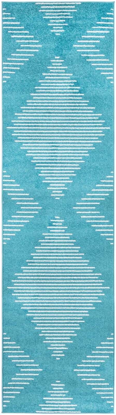 2' 7 x 10' Knox · Diamond rug, turquoise