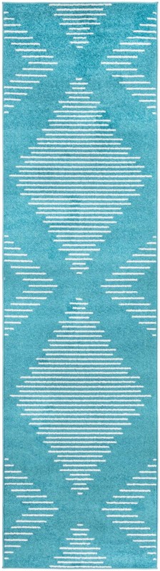 2' 7 x 10' Knox · Diamond rug, turquoise