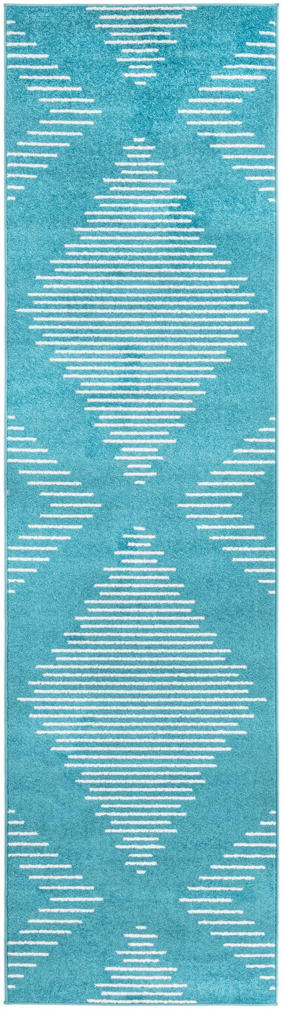2' 7 x 10' Knox · Diamond rug, turquoise