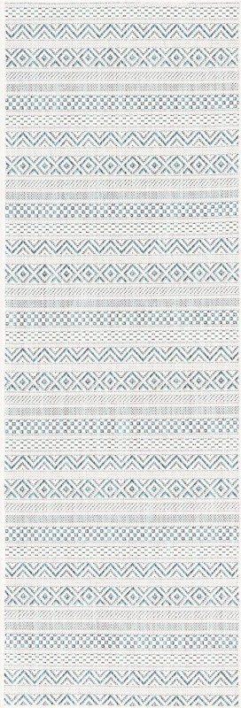 2' x 6' Merlin · Chevron Outdoor Rug, teal