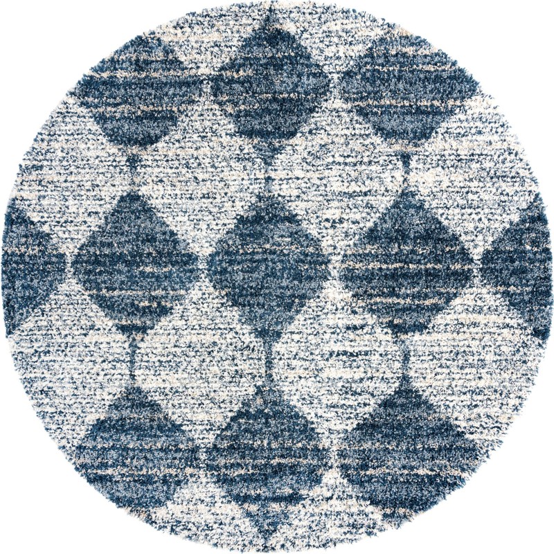 10' x 10' Newton · Diamond Shag Rug, blue