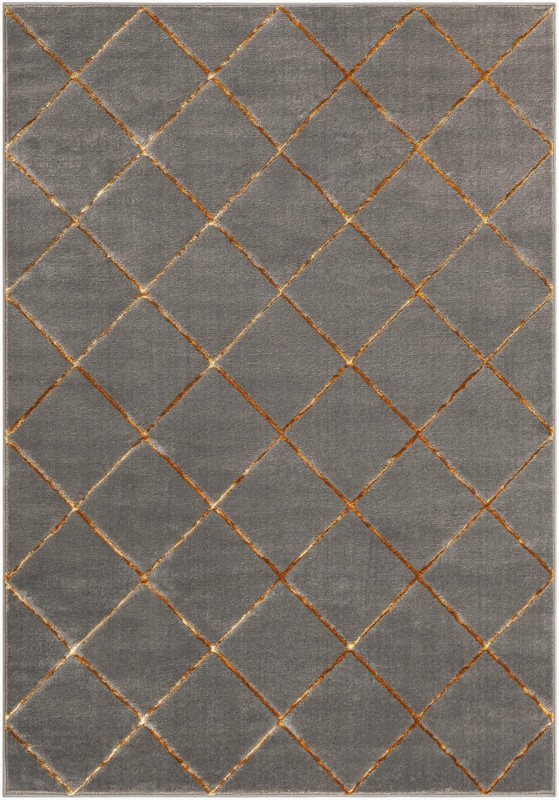 Gilchrist · Diamond rug, gray and gold
