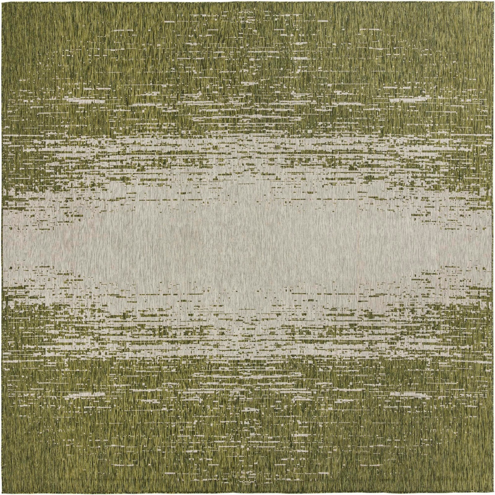 10' 8 x 10' 8 Buell · Abstract Outdoor Rug, green