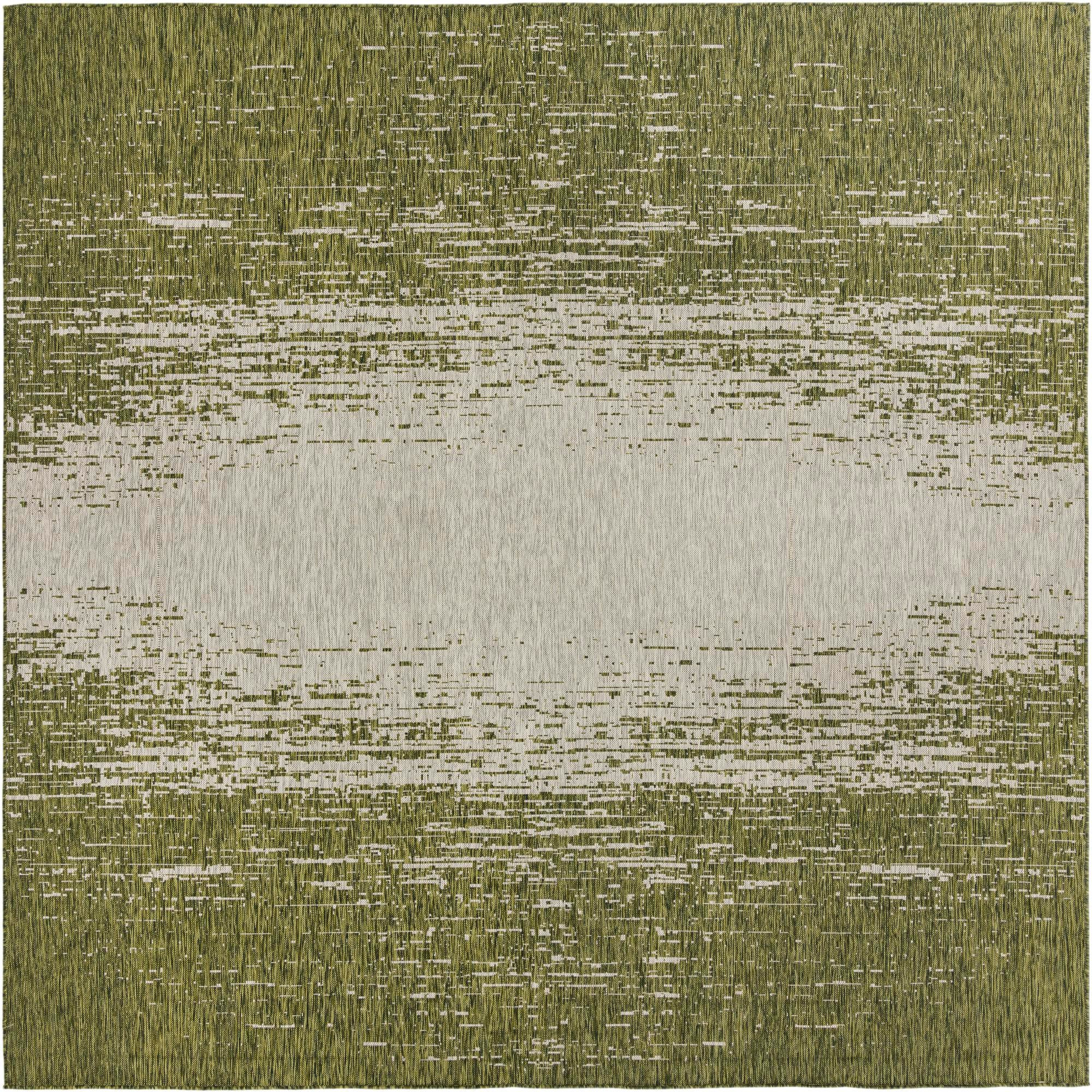 10' 8 x 10' 8 Buell · Abstract Outdoor Rug, green