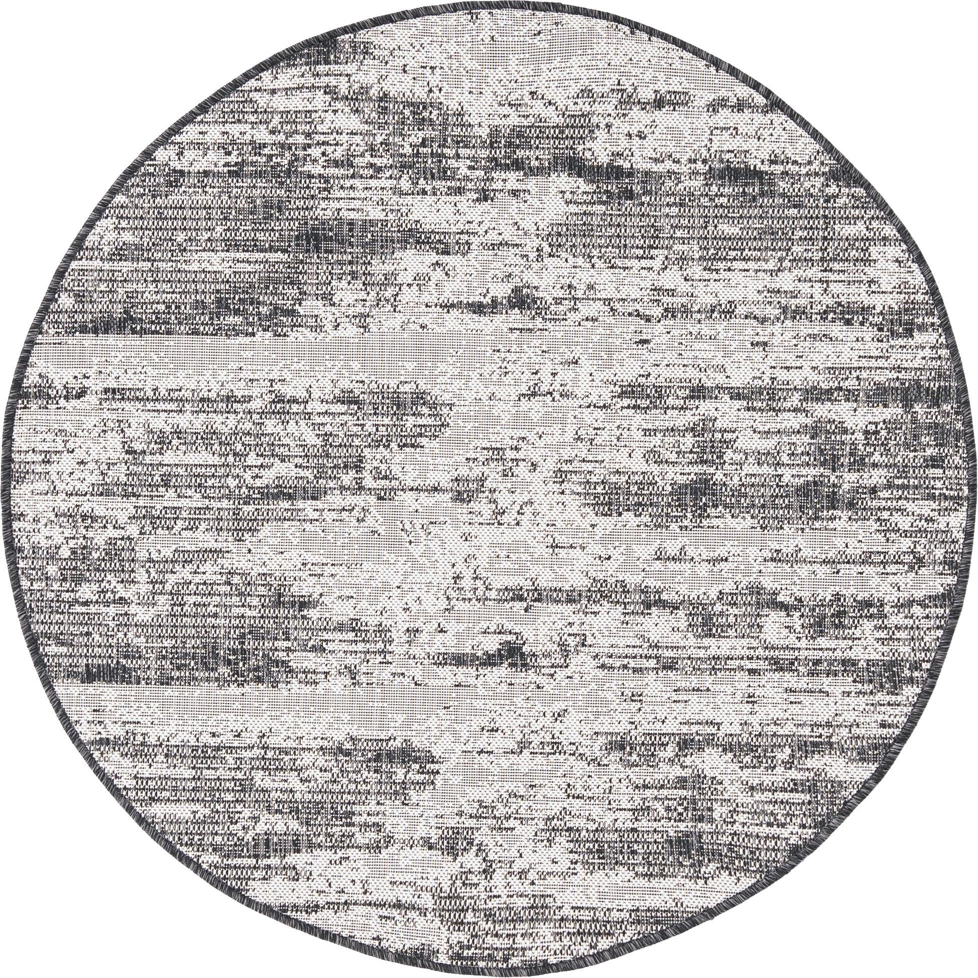 4' x 4' Henley · Abstract Outdoor Rug, charcoal