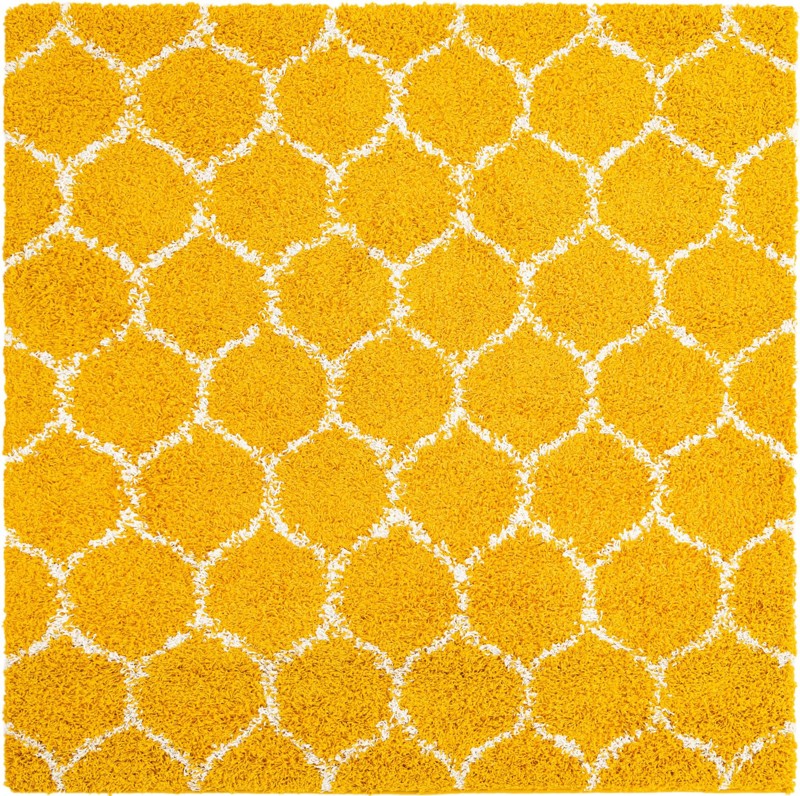7' 10 x 7' 10 Barnett · Trellis Shag Rug, yellow