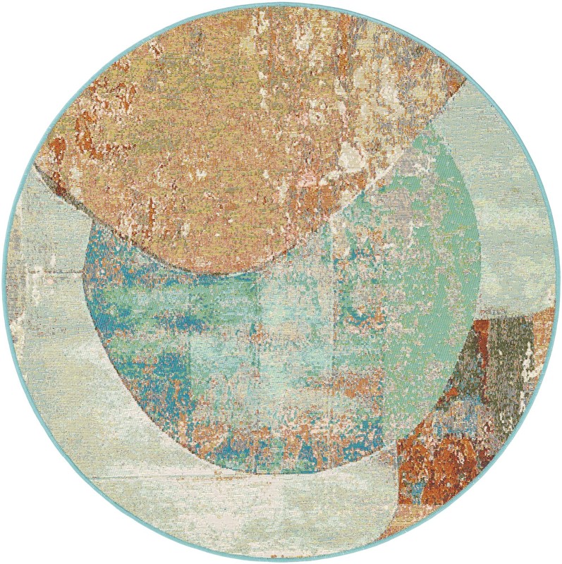 4' 1 x 4' 1 Lomax · Abstract Outdoor Rug