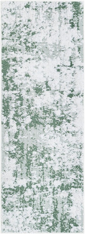 2' 3 x 6' Coxwell · Abstract rug, green and ivory
