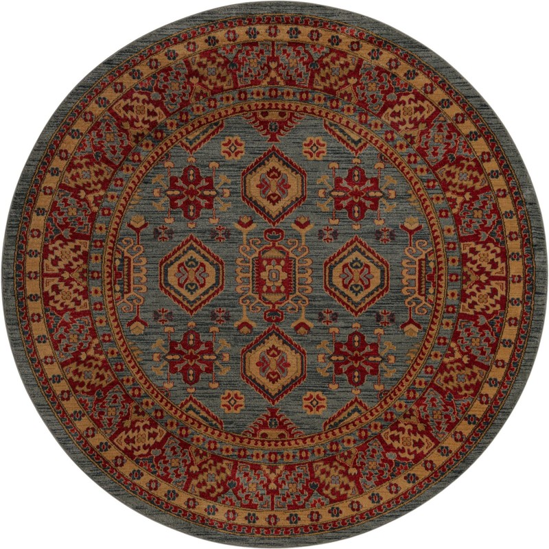 Rainey · Traditional medallion rug, blue and red