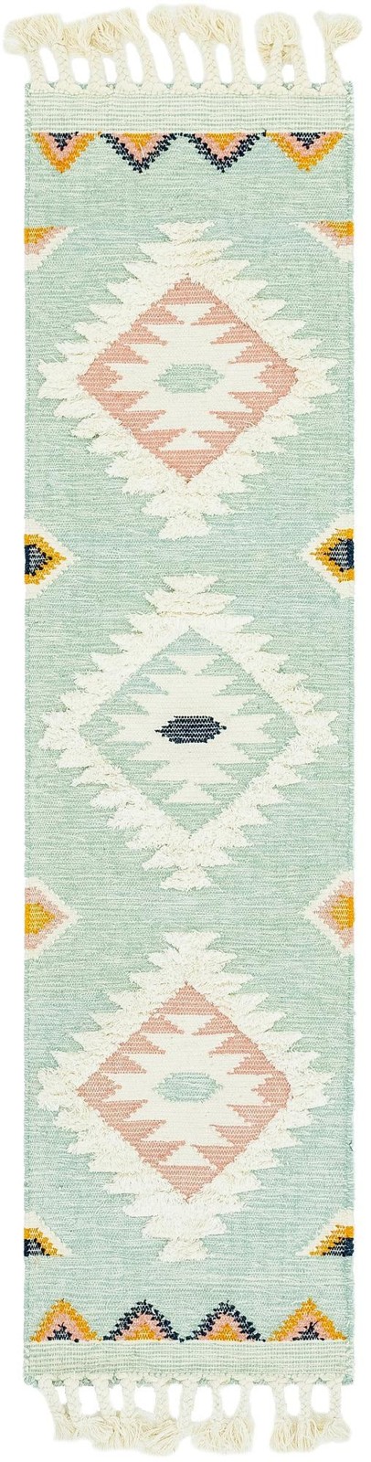 2' 2 x 8' 2 Amaranth · Diamond Wool Rug, aquamarine