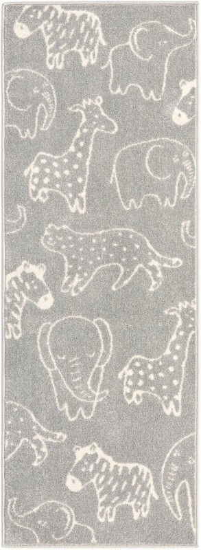 2' 2 x 6' Ernest · Pictoral rug, gray