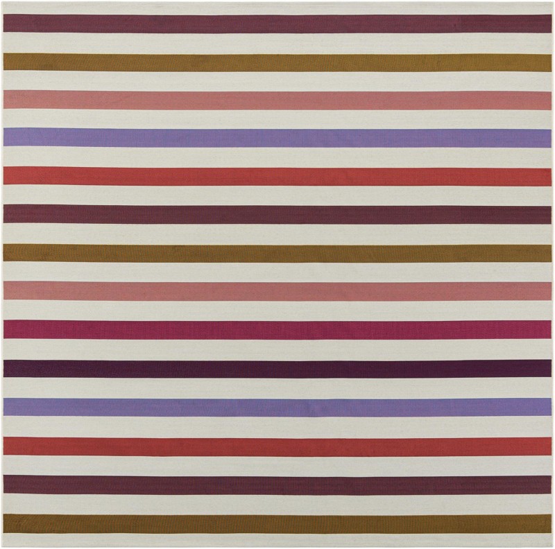 Lomax · Striped Outdoor Rug, multicolor and white