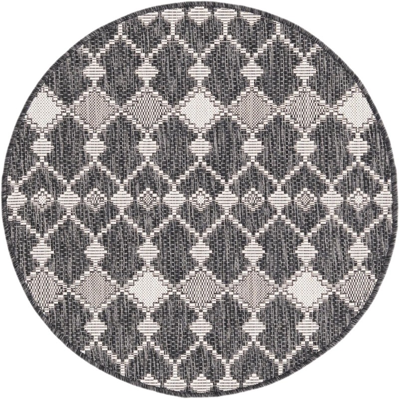 3' x 3' Ramsden · Diamond Outdoor Rug, charcoal
