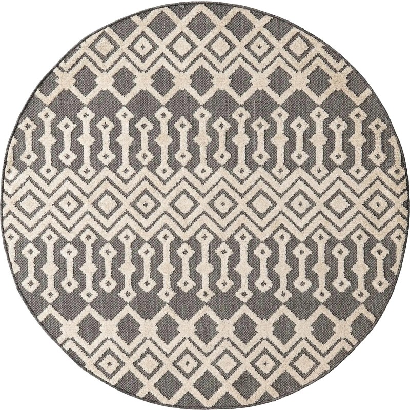 7' x 7' Rothwell · Diamond rug, charcoal