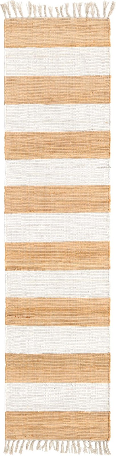 2' 2 x 8' Flagstaff · Striped Chindi Rug, beige