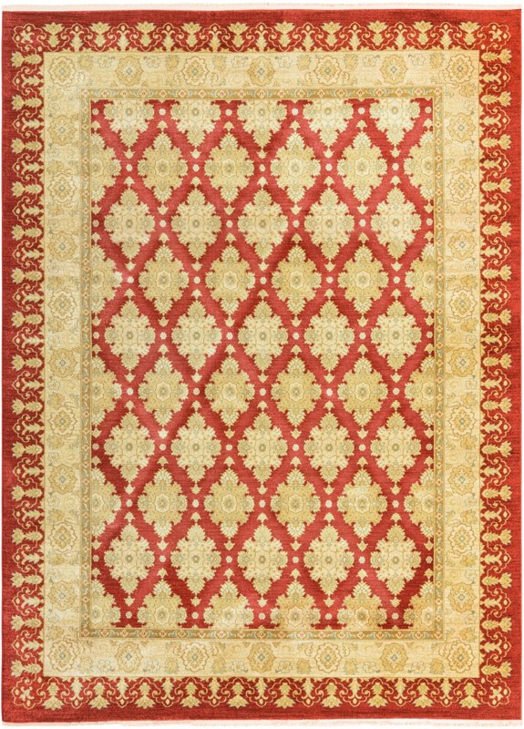 Kidd · Trellis rug, red and cream