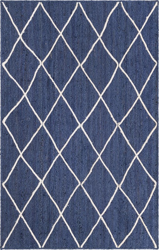 5' 1 x 8' Bishop · Diamond Braided Jute Rug