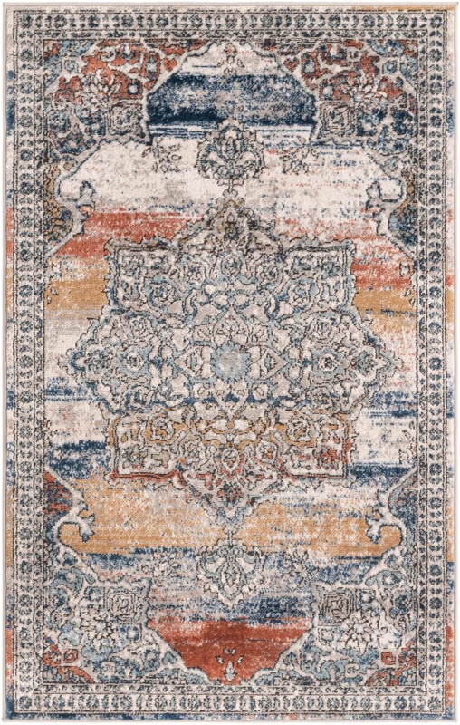 3' 3 x 5' 3 Wade · Border rug, multi