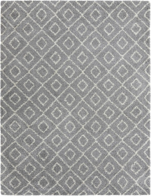 10' 8 x 14' Brock · Diamond Shag Rug, gray