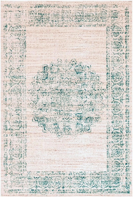 6' x 9' Leighton · Border rug, cream