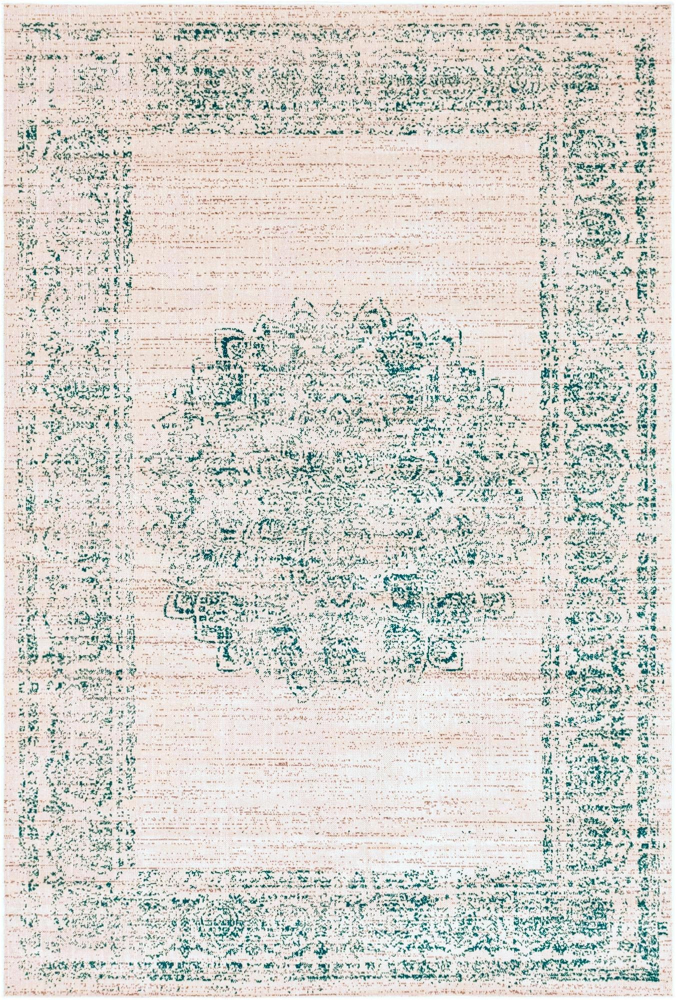 6' x 9' Leighton · Border rug, cream