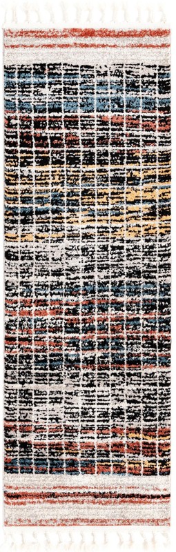 Kenney · Grid rug, black and multi