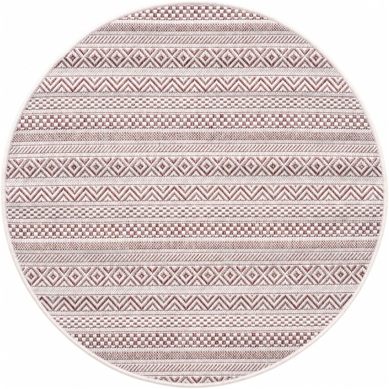3' x 3' Merlin · Geometric Outdoor Rug, red