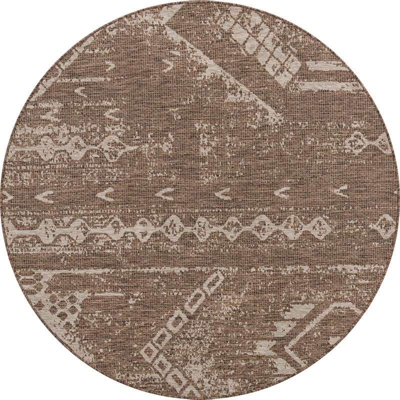 6' x 6' Wildman · Patchwork Outdoor Rug, brown