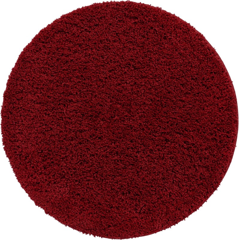 4' x 4' Hartwell · Solid Shag Rug, cherryred