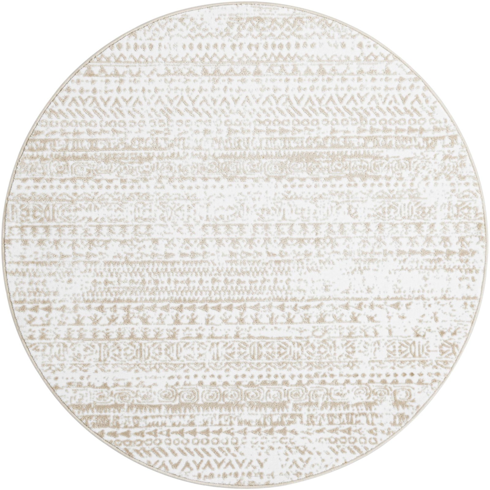 5' 3 x 5' 3 Gleason · Geometric rug, snow white