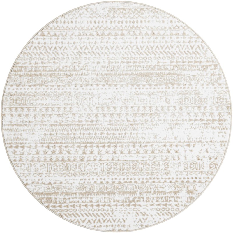5' 3 x 5' 3 Gleason · Geometric rug, snow white