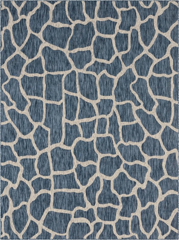 9' x 12' Stillwater · Animal print Outdoor Rug, blue