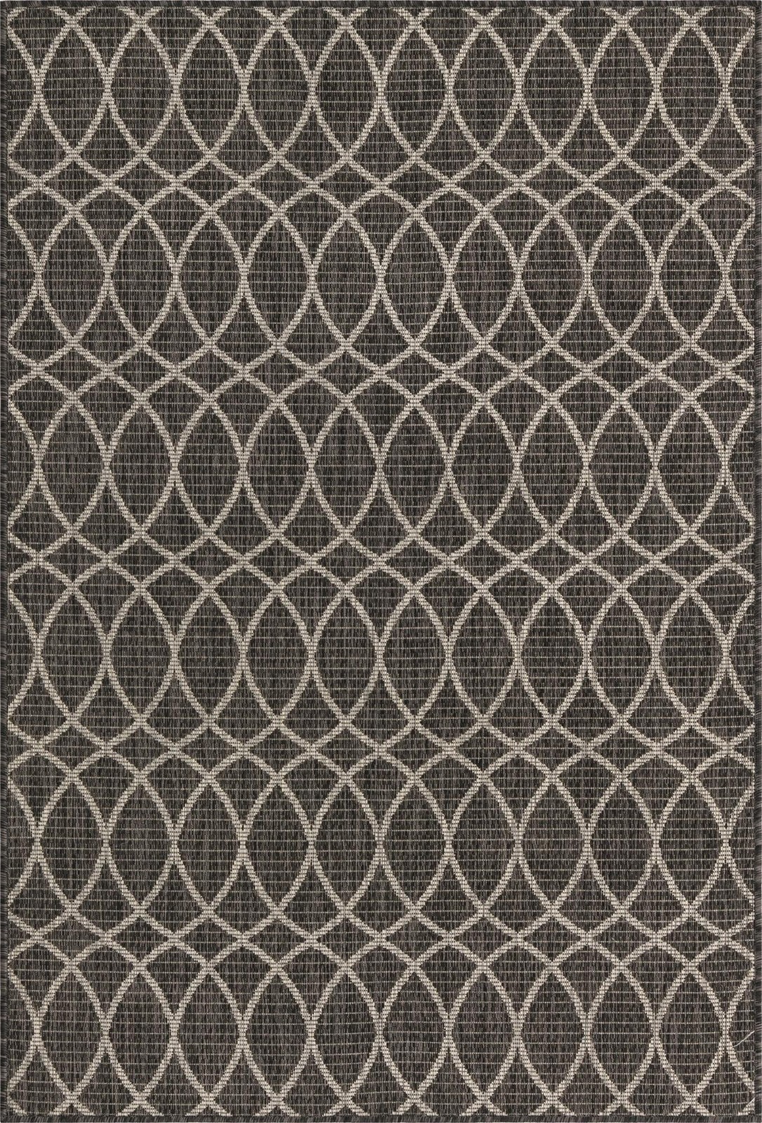 4' x 6' Atkins · Geometric Outdoor Rug, charcoal