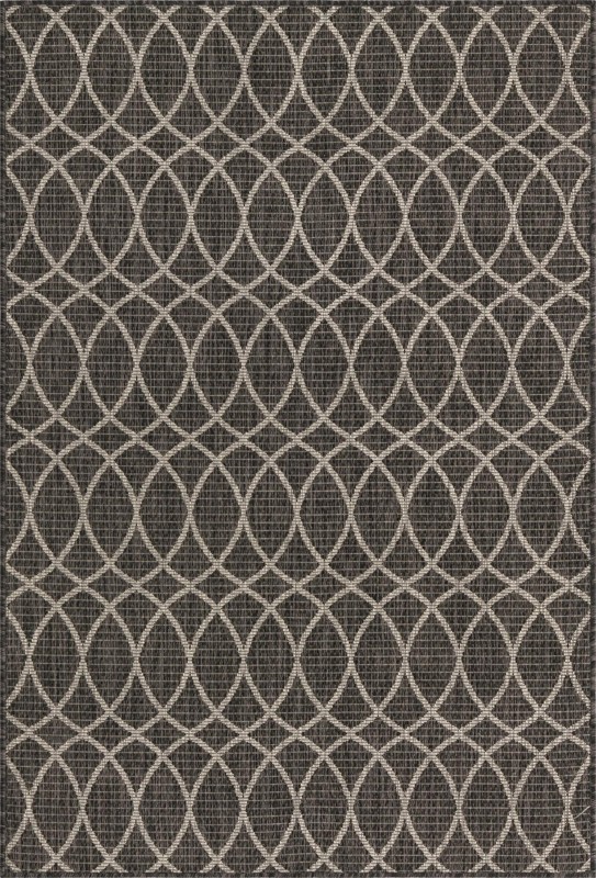 4' x 6' Atkins · Geometric Outdoor Rug, charcoal