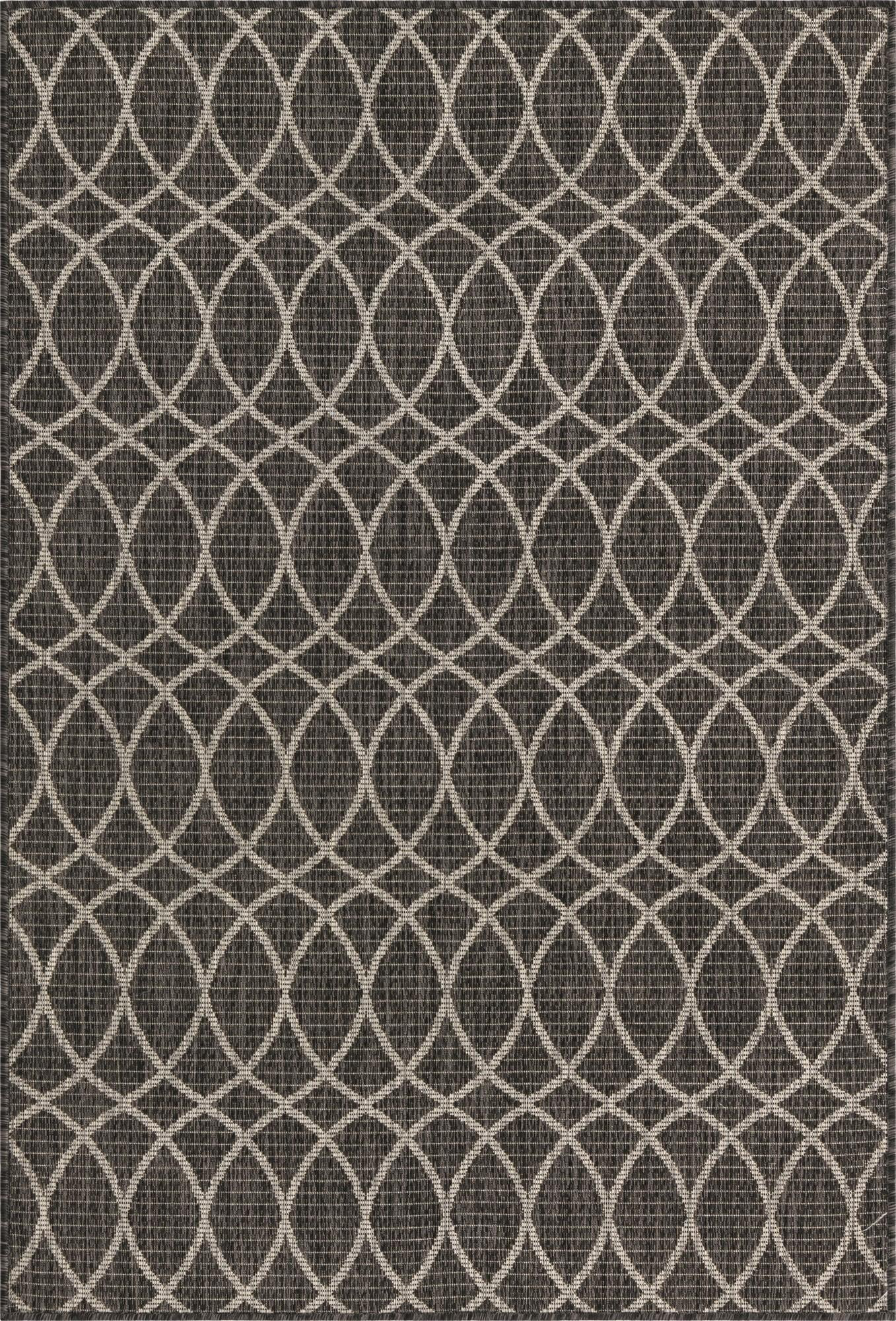 4' x 6' Atkins · Geometric Outdoor Rug, charcoal
