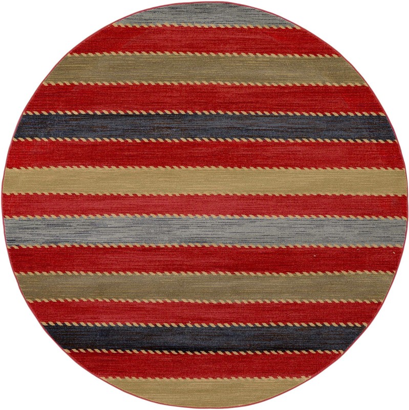 8' x 8' Rye · Striped rug