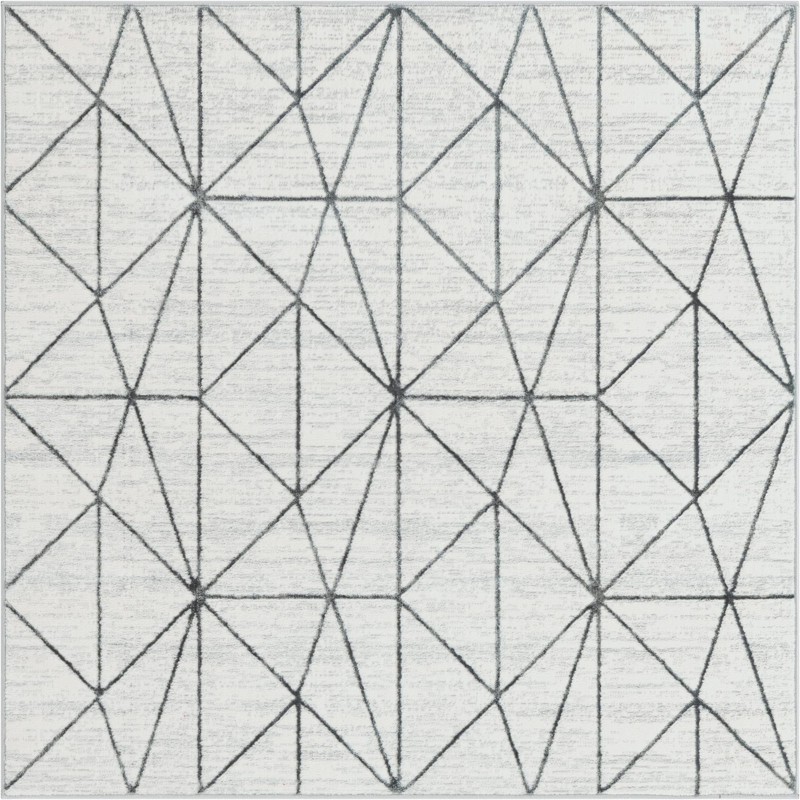 Gilman · Geometric rug, white