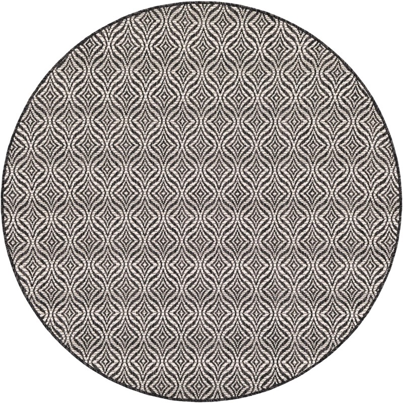 5' 3 x 5' 3 Fairley · Geometric Outdoor Rug, charcoal